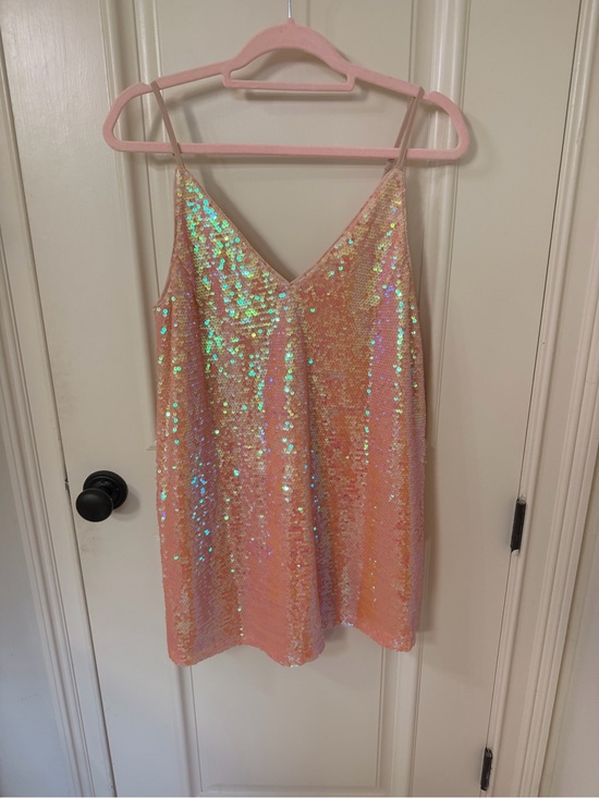 Buddy Love Dresses & Skirts - Buddy Love Pink Sequin V-Neck baby doll dress NWT